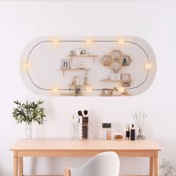 vidaXL Mirror Dressing Room Make up Vanity Mirror Bedroom Wall Mirror Glass - 45 x 100 cm - Additional view 2