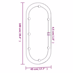 vidaXL Mirror Dressing Room Make up Vanity Mirror Bedroom Wall Mirror Glass - 45 x 100 cm - Additional view 3