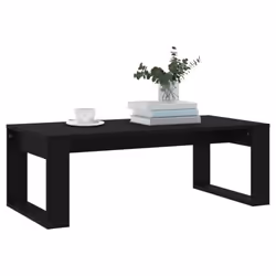 vidaXL Coffee Table Side Table End Table Sofa Table White Engineered Wood - black