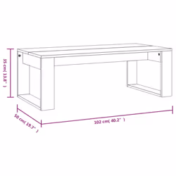vidaXL Coffee Table Side Table End Table Sofa Table White Engineered Wood - concrete grey - Additional view 8