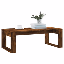 vidaXL Coffee Table Side Table End Table Sofa Table White Engineered Wood - smoked oak