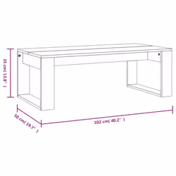 vidaXL Coffee Table Side Table End Table Sofa Table White Engineered Wood - grey sonoma - Additional view 8