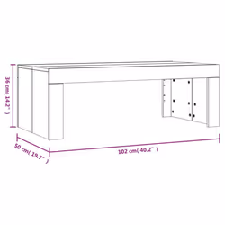 vidaXL Coffee Table Side Table End Table Sofa Table White Engineered Wood - white - Additional view 8