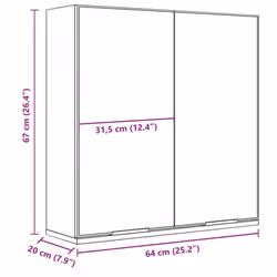 vidaXL Bathroom Mirror Cabinet Wall Mounted Cabinet Black Engineered Wood