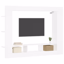 vidaXL TV Cabinet TV Console Sideboard Media Console White Engineered Wood