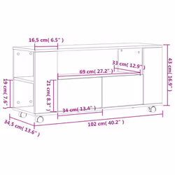 vidaXL TV Cabinet TV Console Sideboard Media Console White Engineered Wood
