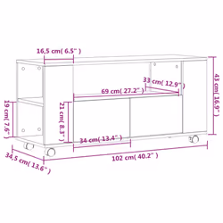 vidaXL TV Cabinet TV Unit Sideboard Media Cabinet TV Stand Engineered Wood - concrete grey - Additional view 10