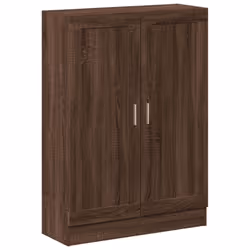 vidaXL Book Cabinet Bookcase Shelf Storage Cabinet Brown Oak Engineered Wood