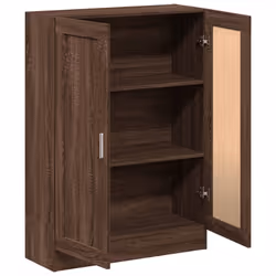 vidaXL Book Cabinet Bookcase Shelf Storage Cabinet Brown Oak Engineered Wood - Additional view 4