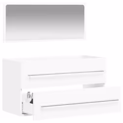 vidaXL Bathroom Cabinet Vanity Unit with Mirror Sink Cabinet Engineered Wood - white