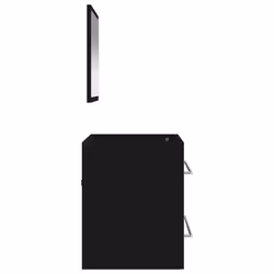 vidaXL Bathroom Cabinet Vanity Unit with Mirror Sink Cabinet Engineered Wood - black - Additional view 4