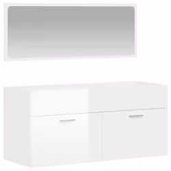 VidaXL 833888, White, Wood, 1000 mm, 385 mm, 460 mm, 100 cm