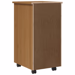 vidaXL Rolling Cabinet with Drawers Mobile File Cabinet Solid Wood Pine MOSS - honey brown, 34 x 39 x 65.5 cm - Additional view 5