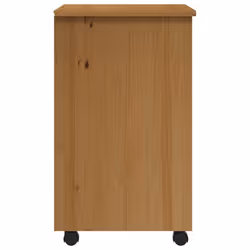 vidaXL Rolling Cabinet Trolley with Drawers Honey Brown Solid Wood Pine MOSS - Additional view 4
