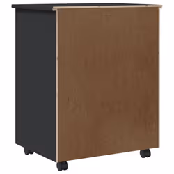 vidaXL Rolling Cabinet with Drawers Mobile File Cabinet Solid Wood Pine MOSS - grey, 53 x 39 x 65.5 cm