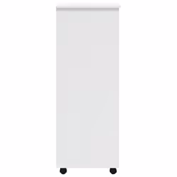 vidaXL Rolling Cabinet Office Cabinet with Drawers White Solid Wood Pine MOSS - white, 34 x 39 x 103 cm - Additional view 4