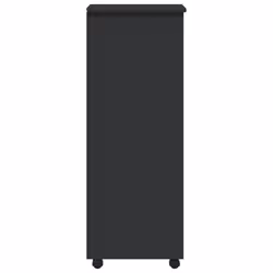 vidaXL Rolling Cabinet Office Cabinet with Drawers White Solid Wood Pine MOSS - grey, 34 x 39 x 103 cm - Additional view 4