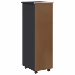 vidaXL Rolling Cabinet Office Cabinet with Drawers White Solid Wood Pine MOSS - grey, 34 x 39 x 103 cm - Additional view 5