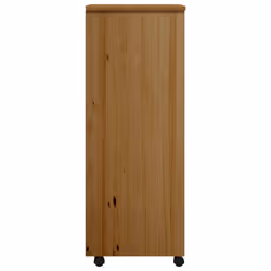 vidaXL Rolling Cabinet Office Cabinet with Drawers White Solid Wood Pine MOSS - honey brown, 53 x 39 x 103 cm - Additional view 4