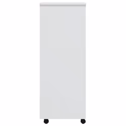 vidaXL Rolling Cabinet Office Cabinet with Drawers White Solid Wood Pine MOSS - white, 53 x 39 x 103 cm - Additional view 4