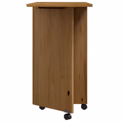 vidaXL Rolling Cabinet with Desk Mobile File Cabinet Solid Wood Pine MOSS - honey brown - Additional view 4
