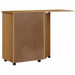 vidaXL Rolling Cabinet with Desk Mobile File Cabinet Solid Wood Pine MOSS - honey brown - Additional view 5