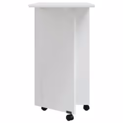 vidaXL Rolling Cabinet with Desk Mobile File Cabinet Solid Wood Pine MOSS - white - Additional view 4