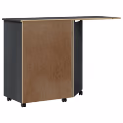 vidaXL Rolling Cabinet with Desk Mobile File Cabinet Solid Wood Pine MOSS - grey - Additional view 5