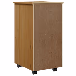 vidaXL Rolling Cabinet Office Cabinet with Drawers Grey Solid Wood Pine MOSS - honey brown - Additional view 5
