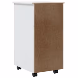 vidaXL Rolling Cabinet Office Cabinet with Drawers Grey Solid Wood Pine MOSS - white - Additional view 5