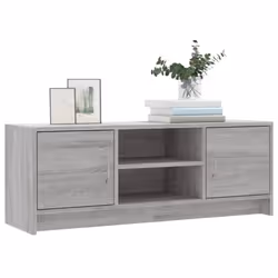 vidaXL TV Cabinet TV Stand Media Console High Gloss White Engineered Wood - grey sonoma - Additional view 2