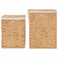 vidaXL Laundry Baskets Storage Basket Laundry Baskets Box 2 pcs Water Hyacinth - Additional view 6
