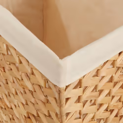 vidaXL Laundry Basket Storage Basket Laundry Bin with 3 Sections Water Hyacinth - Additional view 7