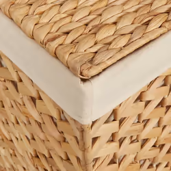 vidaXL Laundry Basket Storage Basket Laundry Bin with 3 Sections Water Hyacinth - Additional view 8