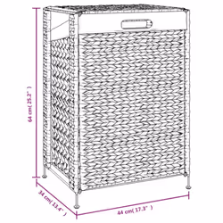 vidaXL Laundry Basket Storage Basket Laundry Bin Baskets Box Water Hyacinth - Additional view 9