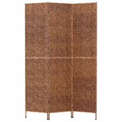 vidaXL Room Divider Folding Balcony Privacy Screen 5-Panel Water Hyacinth - brown, 122 x 180 cm