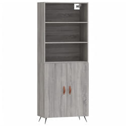 vidaXL Highboard Sideboard Storage Cabinet Cupboard Cabinet Engineered Wood - grey sonoma