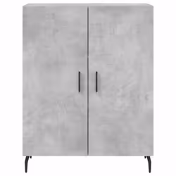 vidaXL Highboard Sideboard Storage Cabinet High Gloss White Engineered Wood - concrete grey, 2 doors - Additional view 7