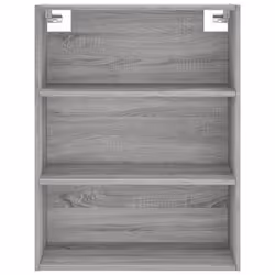 vidaXL Highboard Sideboard Storage Cabinet High Gloss White Engineered Wood - grey sonoma, 2 doors - Additional view 5