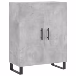 vidaXL Highboard Sideboard Storage Cabinet High Gloss White Engineered Wood - concrete grey, 2 doors - Additional view 6