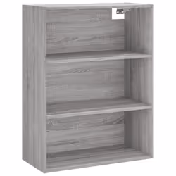 vidaXL Highboard Sideboard Cupboard Side Cabinet Grey Sonoma Engineered Wood - grey sonoma, 2 glass doors - Additional view 4