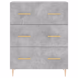 vidaXL Highboard Sideboard Cupboard Side Cabinet Grey Sonoma Engineered Wood - concrete grey, 3 drawers - Additional view 7