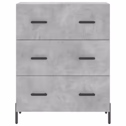 vidaXL Highboard Sideboard Storage Cabinet Home Side Cabinet Engineered Wood - concrete grey, 3 drawers - Additional view 7
