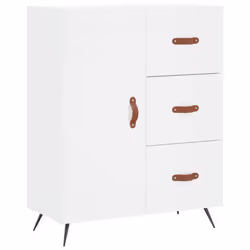 vidaXL Highboard Sideboard Storage Cabinet Cupboard Cabinet Engineered Wood - white, 1 door 3 drawers - Additional view 6