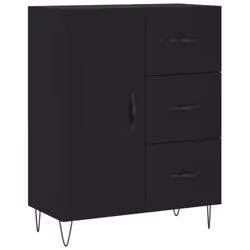 vidaXL Highboard Sideboard Cupboard Side Cabinet Grey Sonoma Engineered Wood - black, 1 door 3 drawers - Additional view 6