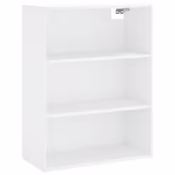 vidaXL Highboard Sideboard Storage Cabinet Cupboard Cabinet Engineered Wood - white, 1 glass door 3 drawers - Additional view 4