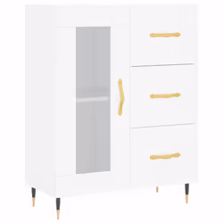 vidaXL Highboard Sideboard Cupboard Storage Cabinet White Engineered Wood - Additional view 6