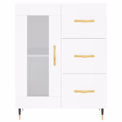 vidaXL Highboard Sideboard Cupboard Storage Cabinet White Engineered Wood - Additional view 7