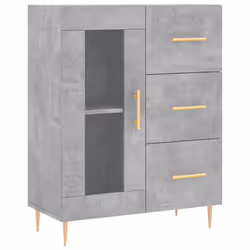 vidaXL Highboard Sideboard Cupboard Side Cabinet Concrete Grey Engineered Wood - Additional view 6
