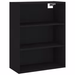 vidaXL Highboard Sideboard Cupboard Side Cabinet Grey Sonoma Engineered Wood - black, 1 glass door 3 drawers - Additional view 4